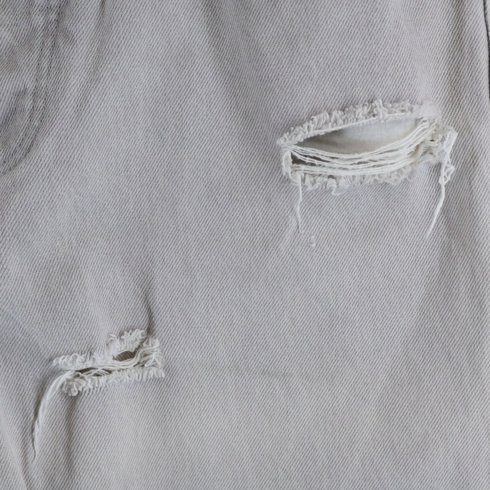 HELMUT LANG(ヘルムートラング) ダメージデニム ジーンズ ボタンフライ ホワイト