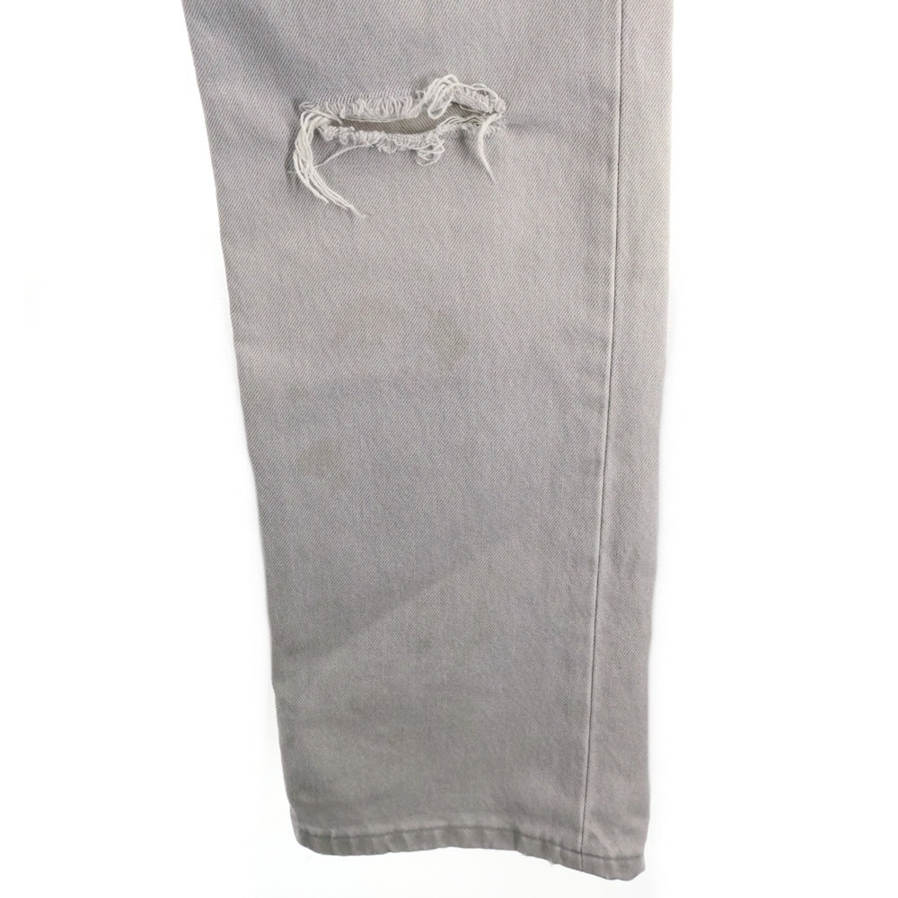 HELMUT LANG(ヘルムートラング) ダメージデニム ジーンズ ボタンフライ ホワイト