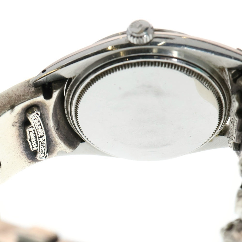 CHROME HEARTS(クロムハーツ) ×ROLEX エアキング 5504 CHプラス アフターブラックダイヤ クラシックリンク ウォッチブレス オレンジ/シルバー