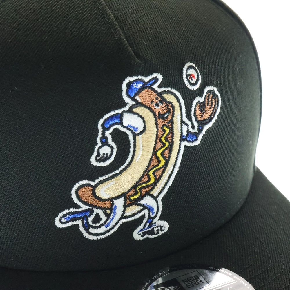 NEW ERA(ニューエラ) ×LOS ANGELES DODGERS HOTDOG CAP ロサンゼルス ドジャース ホトドッグ刺繍 ベースボールキャップ ブラック