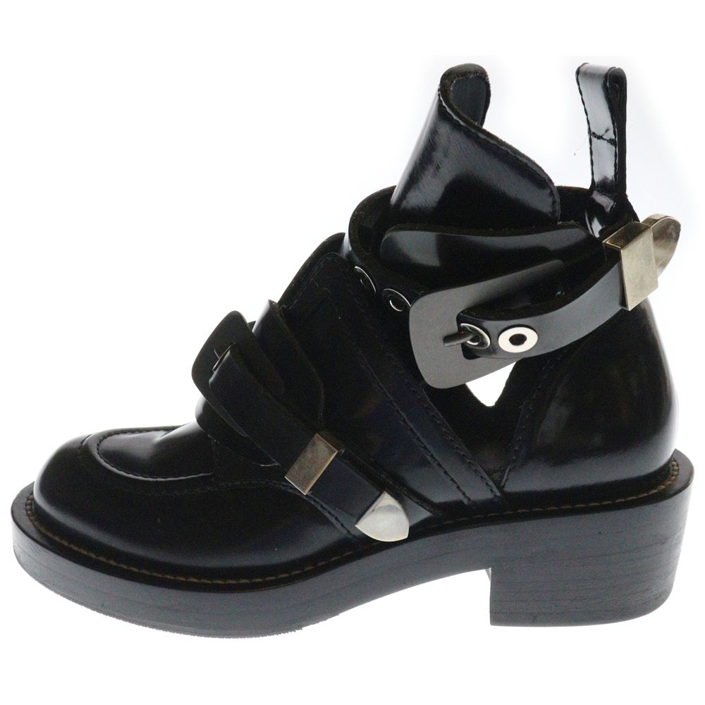 BALENCIAGA(バレンシアガ) クリーパー ベルトショート レザー ショートブーツ ブラック レディース
