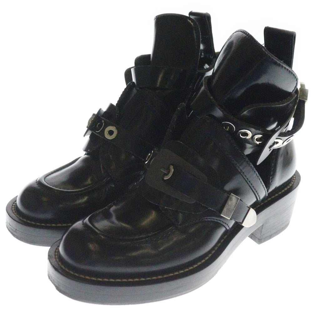 BALENCIAGA(バレンシアガ) クリーパー ベルトショート レザー ショートブーツ ブラック レディース