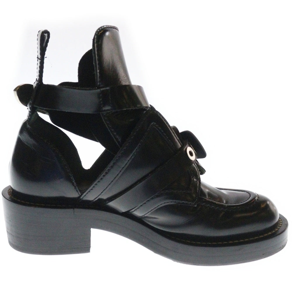 BALENCIAGA(バレンシアガ) クリーパー ベルトショート レザー ショートブーツ ブラック レディース