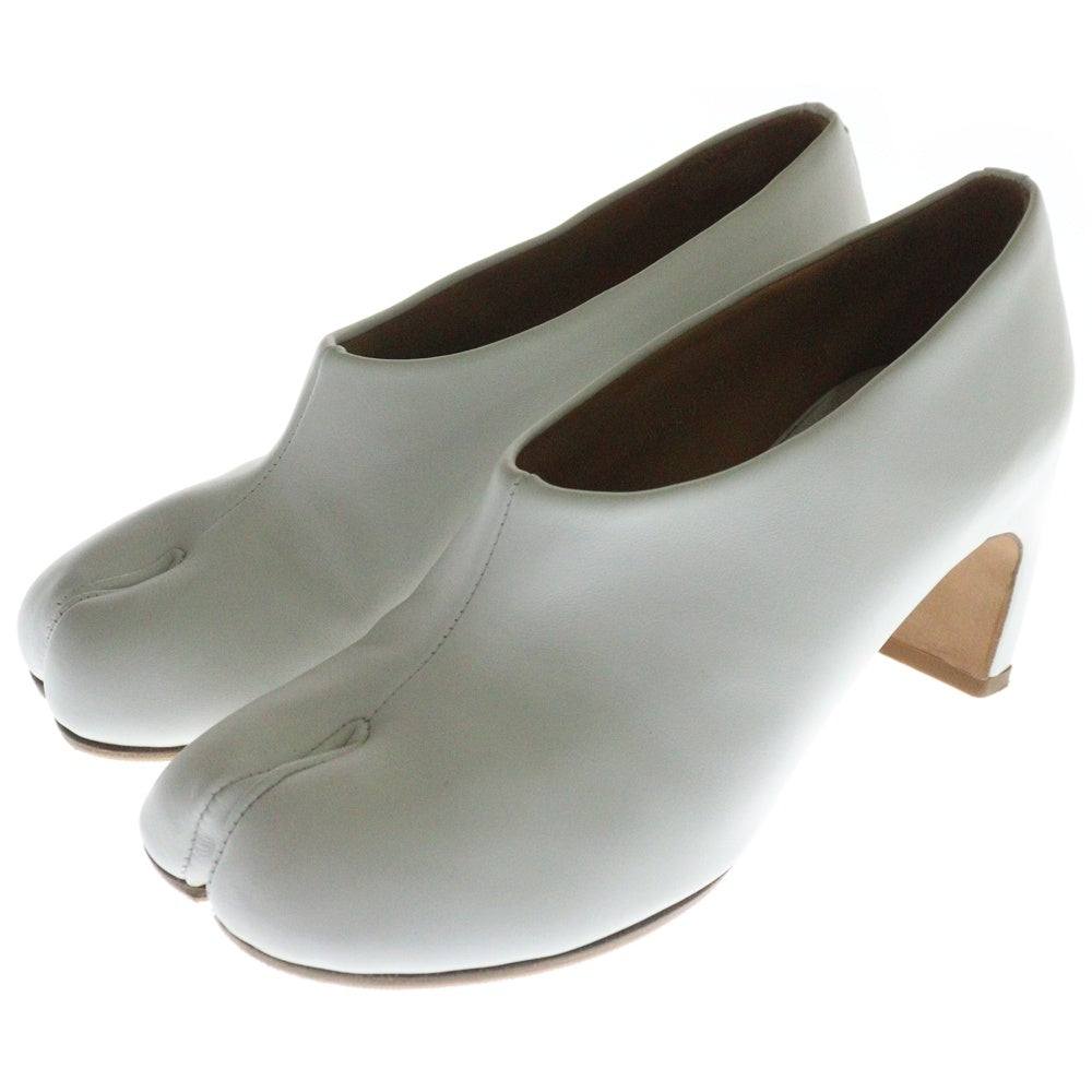 Maison Margiela 22(メゾンマルジェラ) TABI レディース スプリットトゥ レザー タビパンプス ホワイト 39WL0060