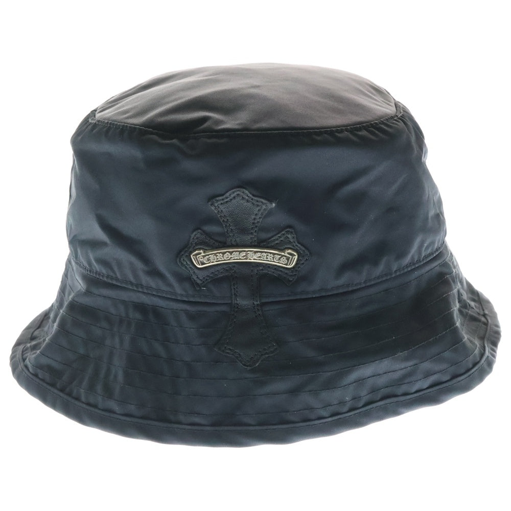 CHROME HEARTS(クロムハーツ) HAT U CHUM FBRC クロスパッチ付き ナイロンバケットハット ブラック