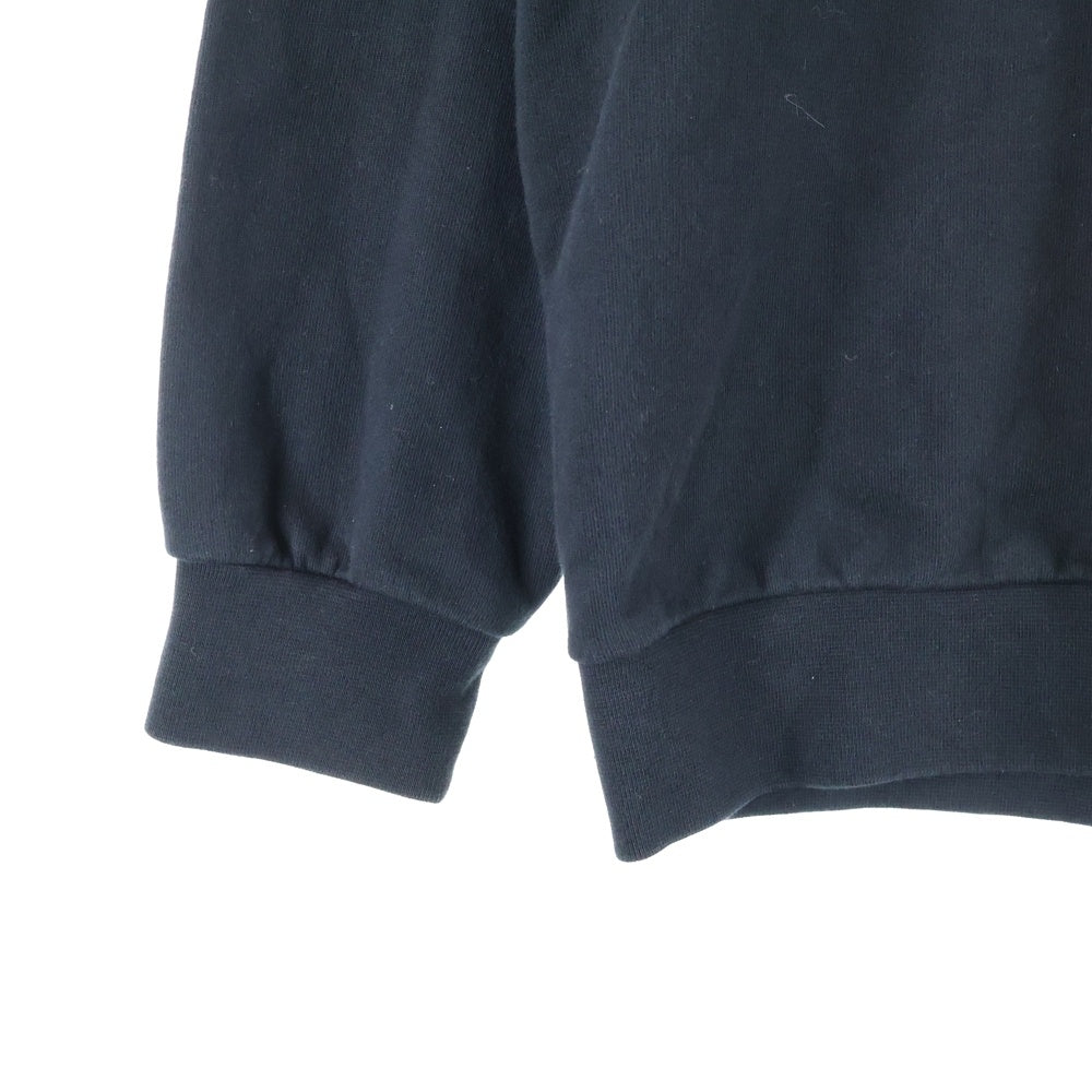 MSGM(エムエスジーエム) フリル付き ロゴ刺繍プルオーバーパーカー ブラック 2941MDM78 レディース