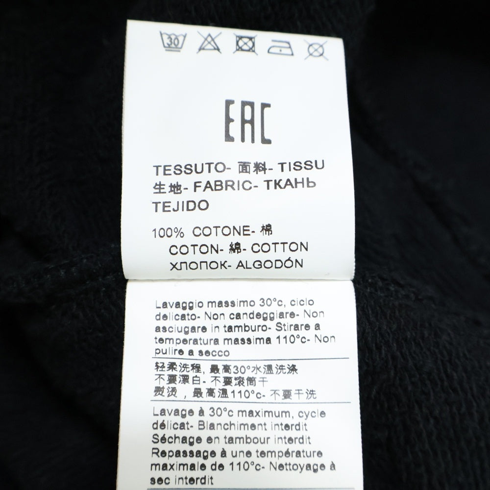 MSGM(エムエスジーエム) フリル付き ロゴ刺繍プルオーバーパーカー ブラック 2941MDM78 レディース