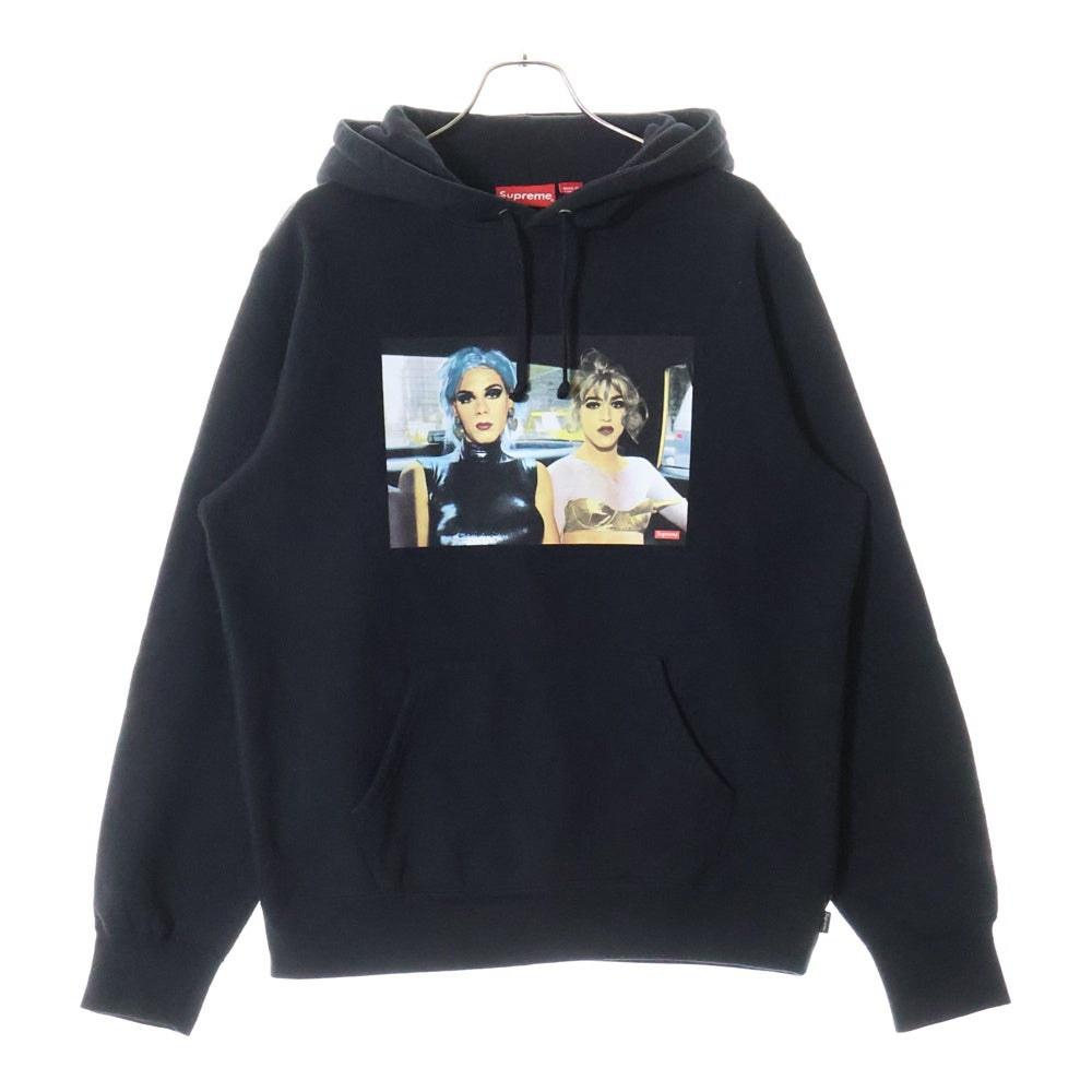 SUPREME(シュプリーム) 18SS ×Nan Goldin Misty and Jimmy Paulette Hooded Sweatshirt ナンゴルディン ミスティアンドジミーポーレット フォトプリントプルオーバーパーカー ブラック