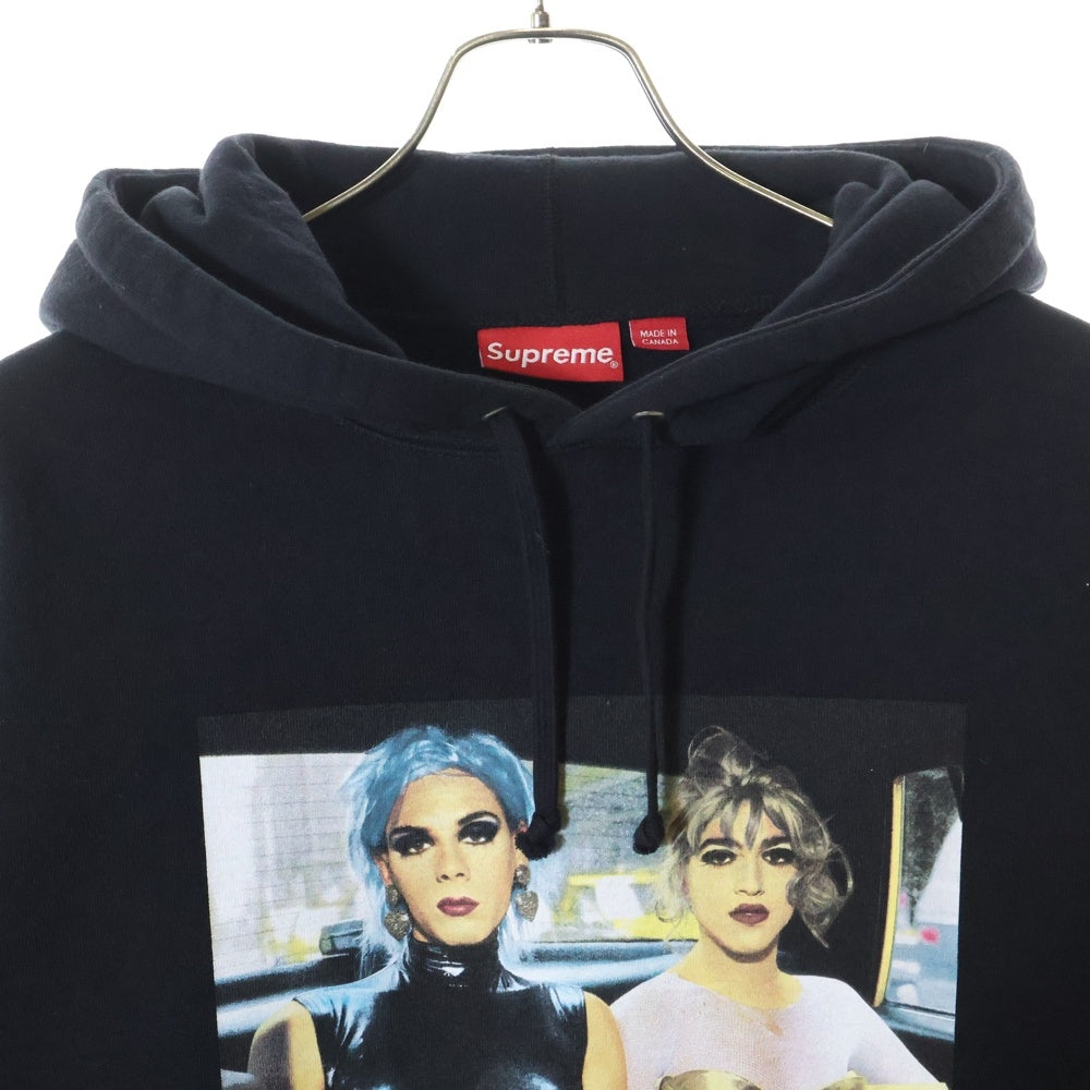 SUPREME(シュプリーム) 18SS ×Nan Goldin Misty and Jimmy Paulette Hooded Sweatshirt ナンゴルディン ミスティアンドジミーポーレット フォトプリントプルオーバーパーカー ブラック