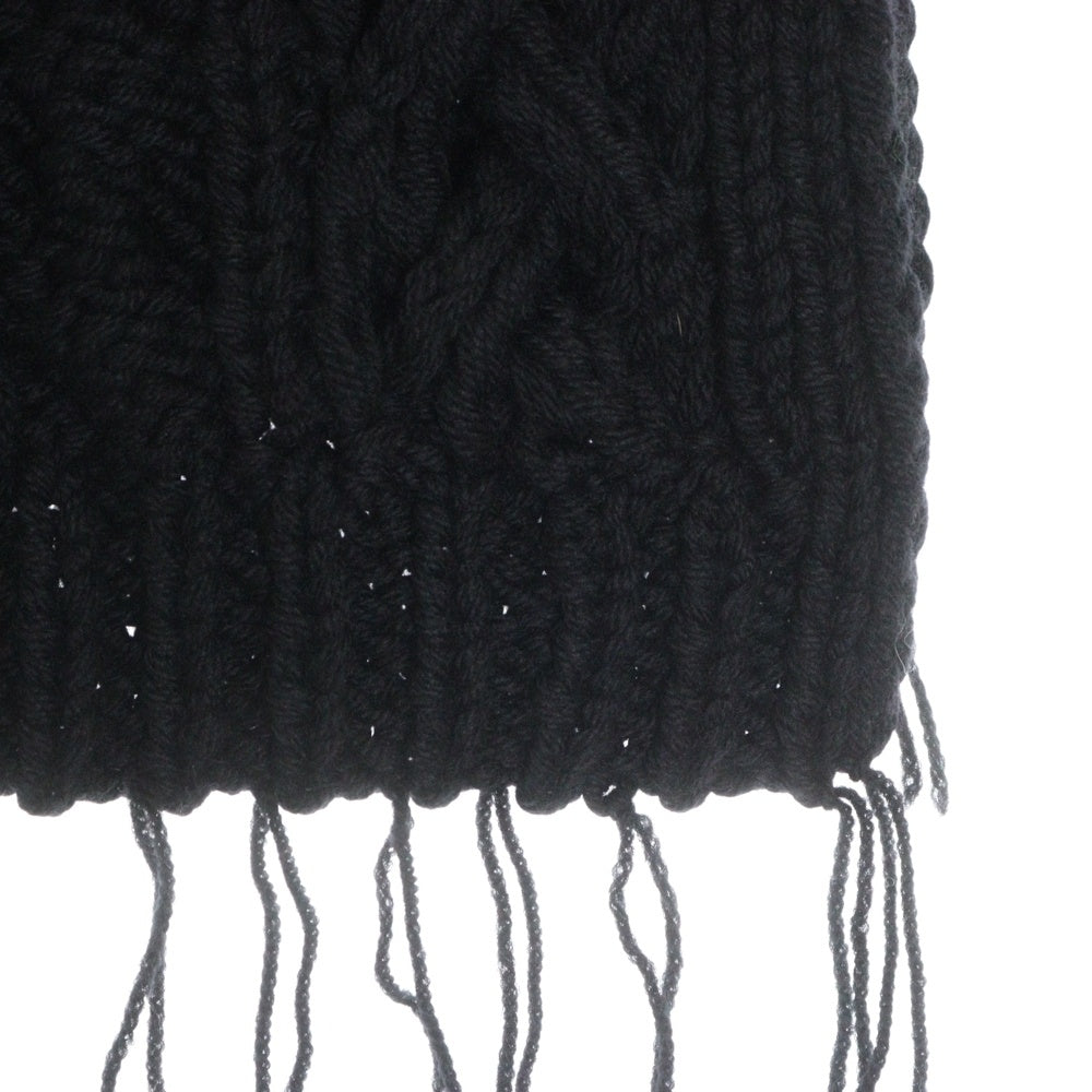 MM6 Maison Margiela(エムエムシックスメゾンマルジェラ) 21AW タートルネック ケーブルニットベスト ブラック レディース S62TH0029
