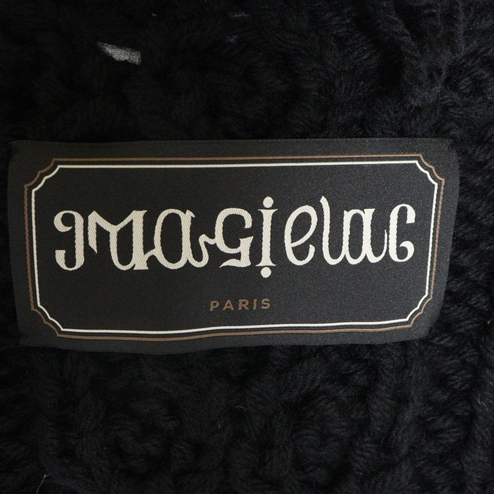 MM6 Maison Margiela(エムエムシックスメゾンマルジェラ) 21AW タートルネック ケーブルニットベスト ブラック レディース S62TH0029