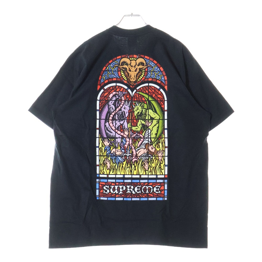SUPREME(シュプリーム) 23AW Worship Tee ワシッププリント半袖Tシャツ ブラック