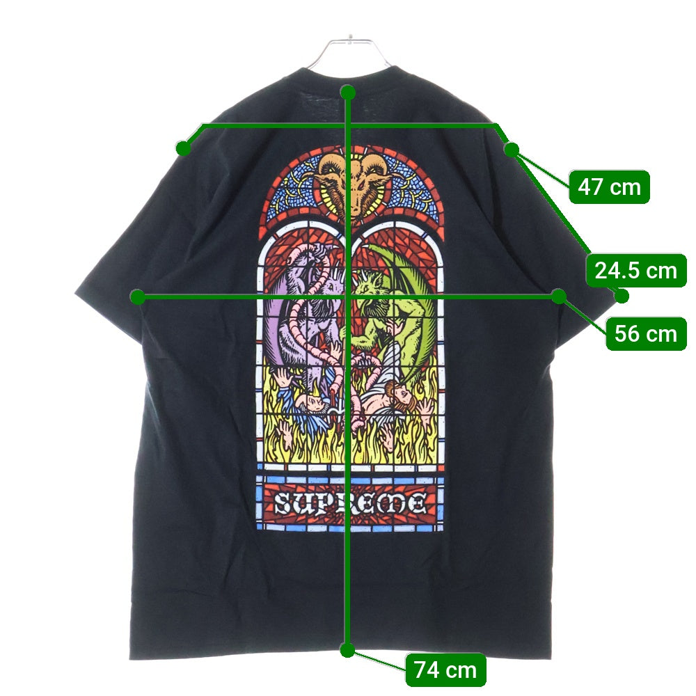SUPREME(シュプリーム) 23AW Worship Tee ワシッププリント半袖Tシャツ ブラック