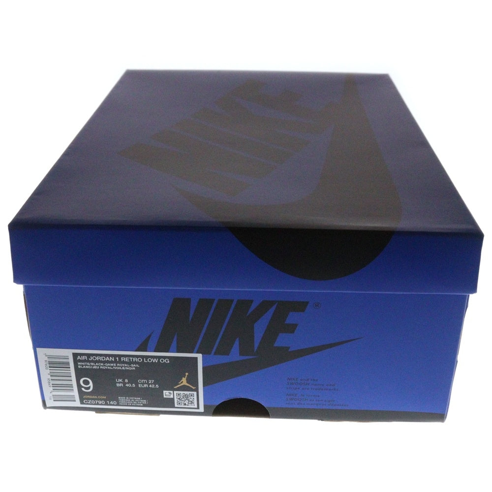 NIKE(ナイキ) AIR JORDAN 1 RETRO LOW OG CZ0790-140 エアジョーダン 1 レトロ ゲームロイヤル ローカットスニーカー ブルー US9/27.0cm
