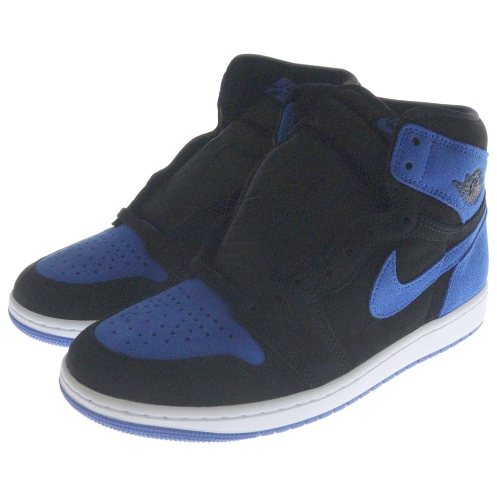 NIKE(ナイキ) AIR JORDAN 1 RETRO HIGH OG ROYAL REIMAGINED エアジョーダン1 レトロ ロイヤル リイマジンド ハイカットスニーカー ブラック/ブルー US9/27cm DZ5485-042