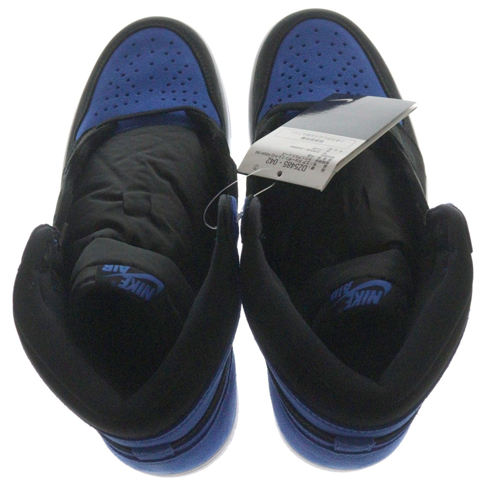 NIKE(ナイキ) AIR JORDAN 1 RETRO HIGH OG ROYAL REIMAGINED エアジョーダン1 レトロ ロイヤル リイマジンド ハイカットスニーカー ブラック/ブルー US9/27cm DZ5485-042