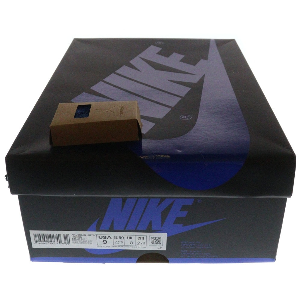 NIKE(ナイキ) AIR JORDAN 1 RETRO HIGH OG ROYAL REIMAGINED エアジョーダン1 レトロ ロイヤル リイマジンド ハイカットスニーカー ブラック/ブルー US9/27cm DZ5485-042