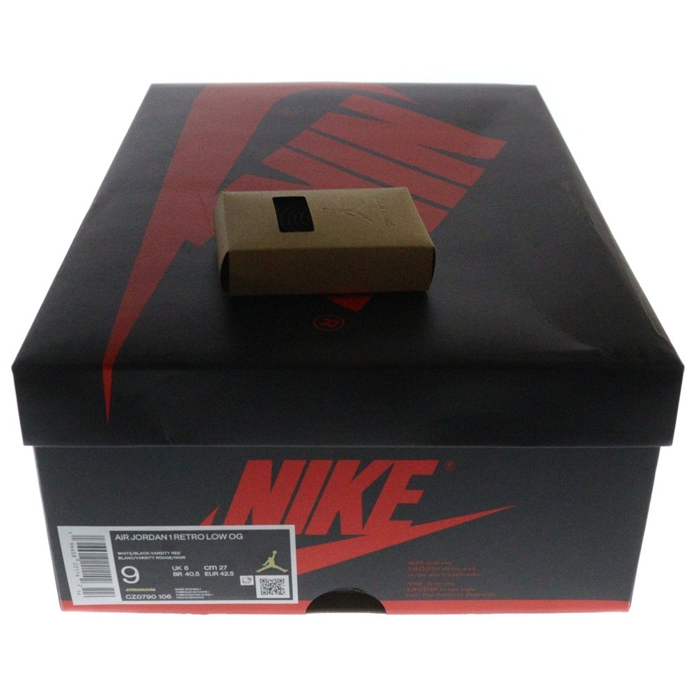 NIKE(ナイキ) AIR JORDAN 1 RETRO LOW OG BLACK TOE CZ0790-106 エアジョーダン1 ブラックトゥ ローカットスニーカー ホワイト/ブラック/レッド US9/27.0cm