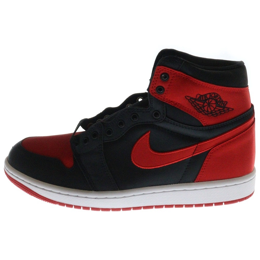 NIKE(ナイキ) WMNS AIR JORDAN 1 RETRO HI OG Satin Bred FD4810-061 ウィメンズ エアジョーダン1 サテンブレッド ハイカットスニーカー ブラック/レッド US10/27cm