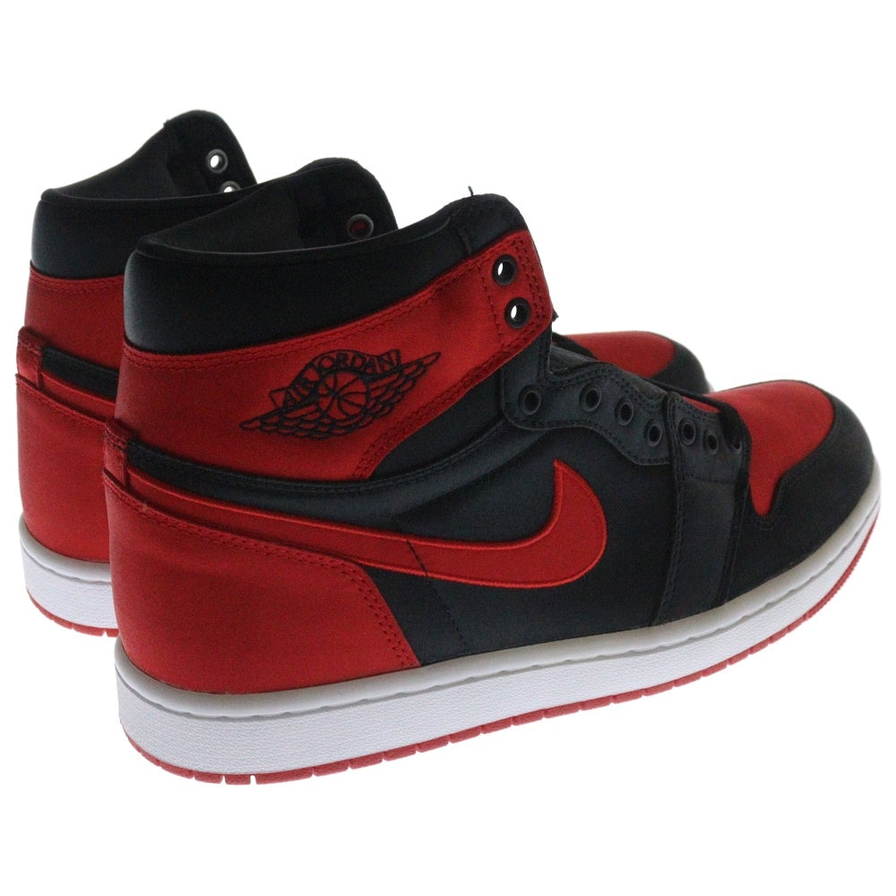 NIKE(ナイキ) WMNS AIR JORDAN 1 RETRO HI OG Satin Bred FD4810-061 ウィメンズ エアジョーダン1 サテンブレッド ハイカットスニーカー ブラック/レッド US10/27cm