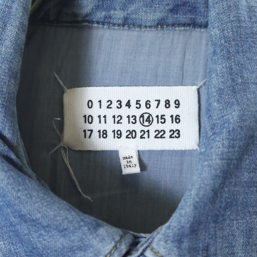 Maison Margiela 14(メゾンマルジェラ) DENIM SHIRT BLOUSON コットン デニム ブルゾンジャケット インディゴ S50DL0402 S30514