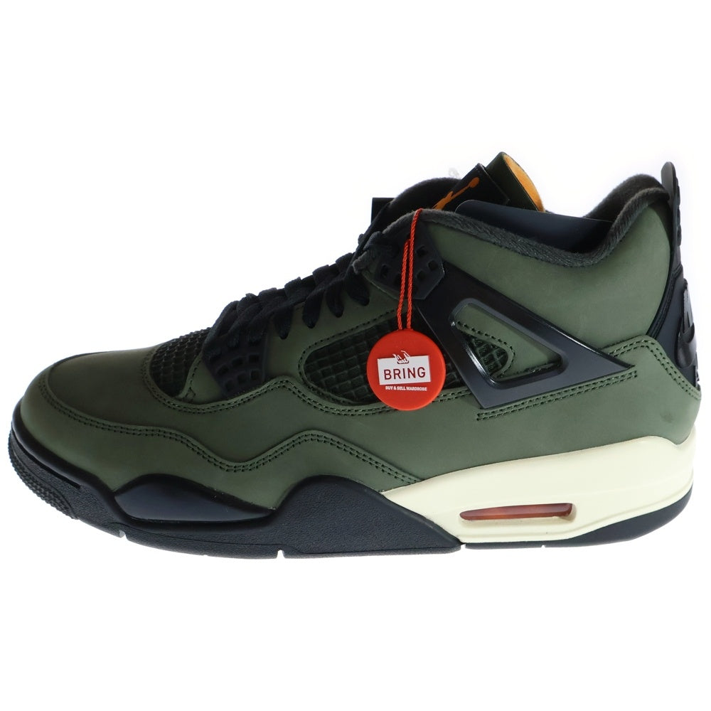 NIKE(ナイキ) ×UNDEFEATED AIR JORDAN 4 RETRO IB1519-200 アンディフィーテッド エアジョーダン4 レトロ ハイカットスニーカー カーキ US9/27cm