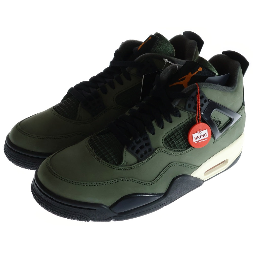 NIKE(ナイキ) ×UNDEFEATED AIR JORDAN 4 RETRO IB1519-200 アンディフィーテッド エアジョーダン4 レトロ ハイカットスニーカー カーキ US9/27cm