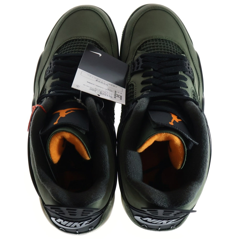 NIKE(ナイキ) ×UNDEFEATED AIR JORDAN 4 RETRO IB1519-200 アンディフィーテッド エアジョーダン4 レトロ ハイカットスニーカー カーキ US9/27cm