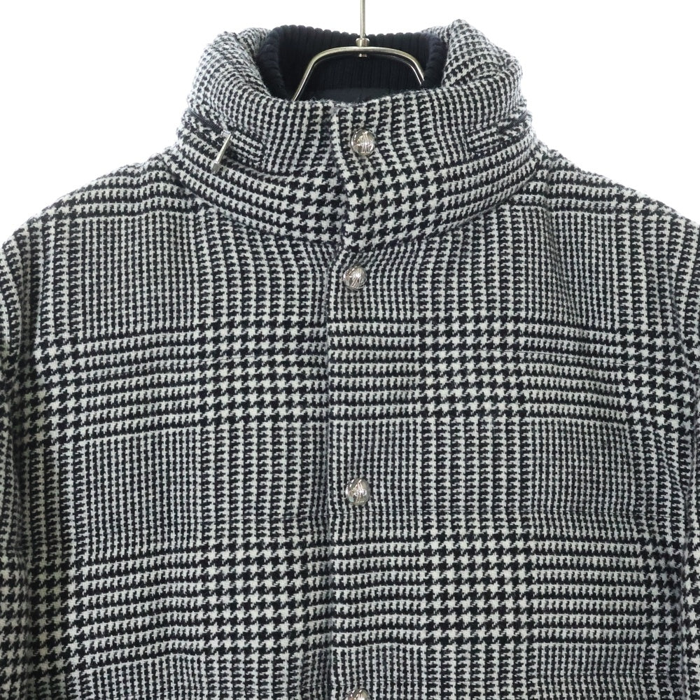 MONCLER(モンクレール) 20AW BESS ガンクラブチェック ウール素材 ダウンジャケット ブラック/ホワイト F20911B53300