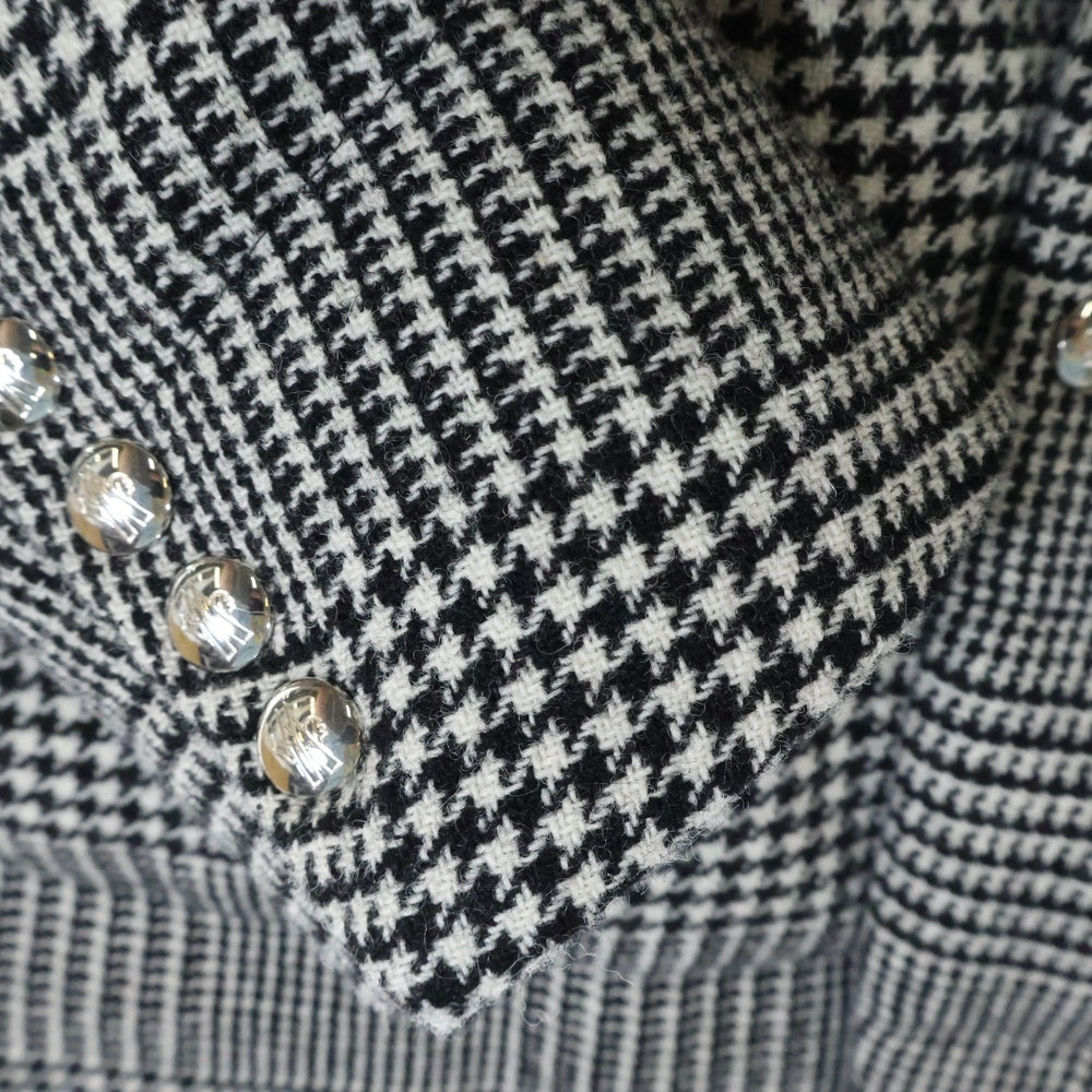 MONCLER(モンクレール) 20AW BESS ガンクラブチェック ウール素材 ダウンジャケット ブラック/ホワイト F20911B53300