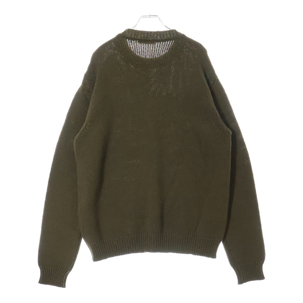 BALMAIN(バルマン) ロゴジャガード クルーネックニット オリーブ KD000K027