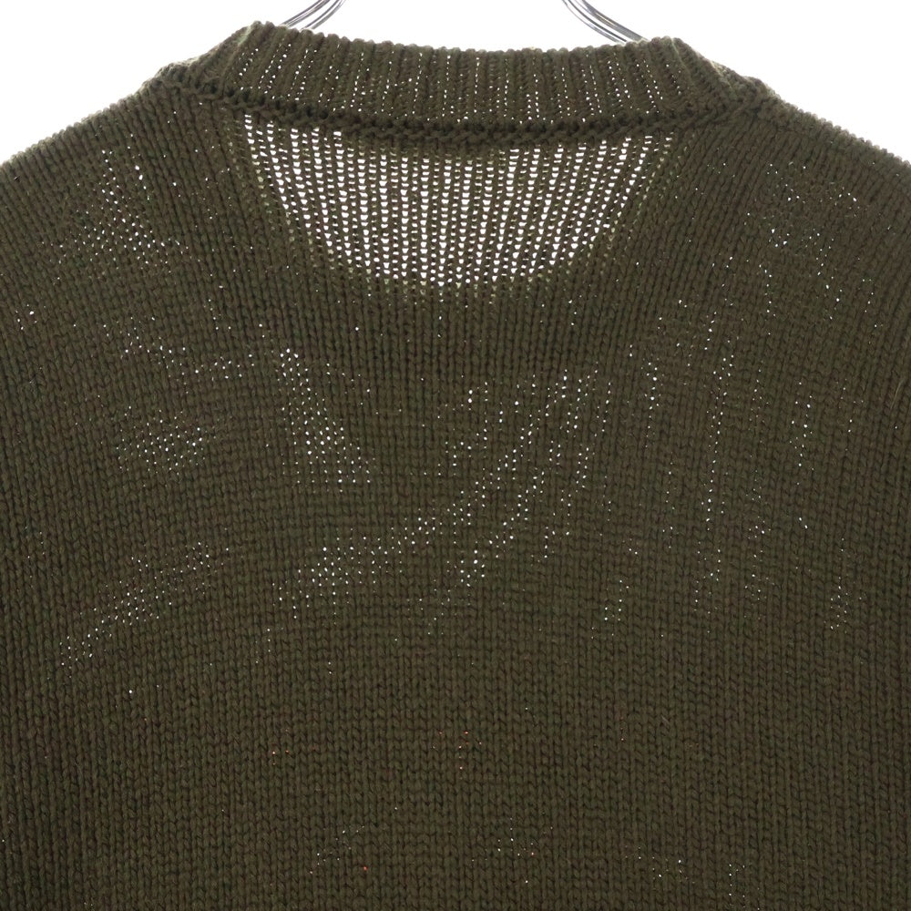 BALMAIN(バルマン) ロゴジャガード クルーネックニット オリーブ KD000K027