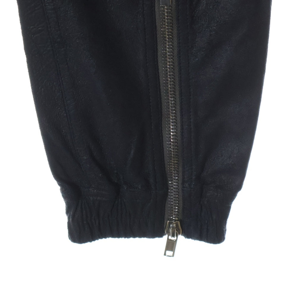 Rick Owens(リックオウエンス) 22SS BAUHAUS CARGO バウハウスカーゴ ラムレザーパンツ ブラック RU01B1377-LBA