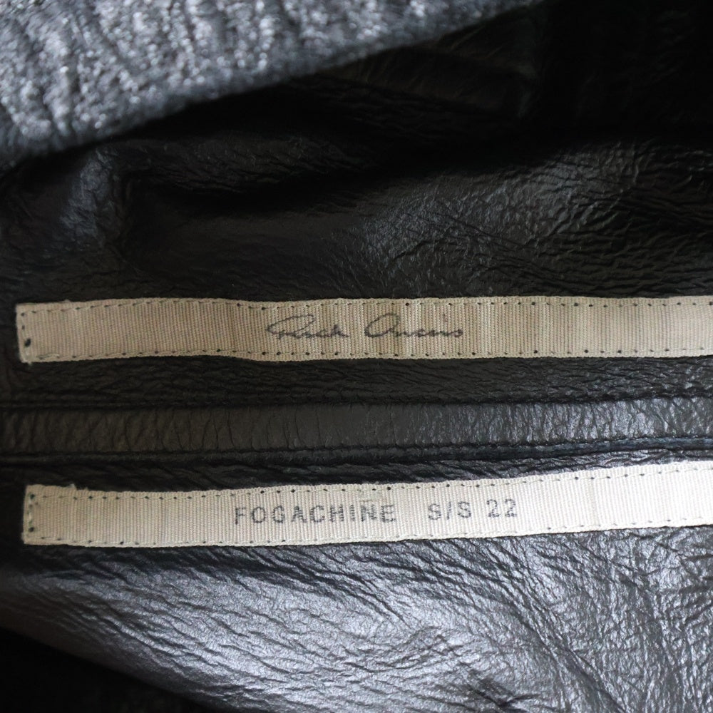 Rick Owens(リックオウエンス) 22SS BAUHAUS CARGO バウハウスカーゴ ラムレザーパンツ ブラック RU01B1377-LBA