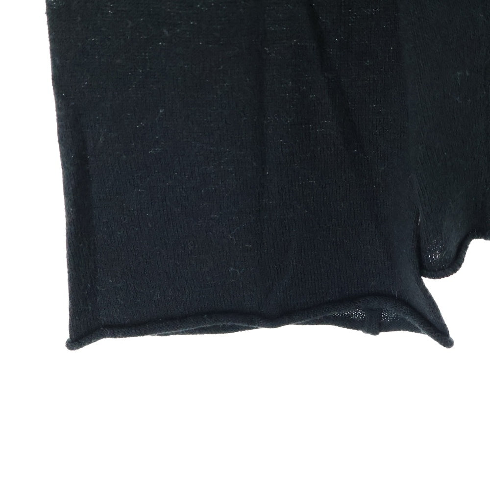 Y's(ワイズ) クルーネック コットン 長袖インナー Tシャツ ブラック MT-K12-073