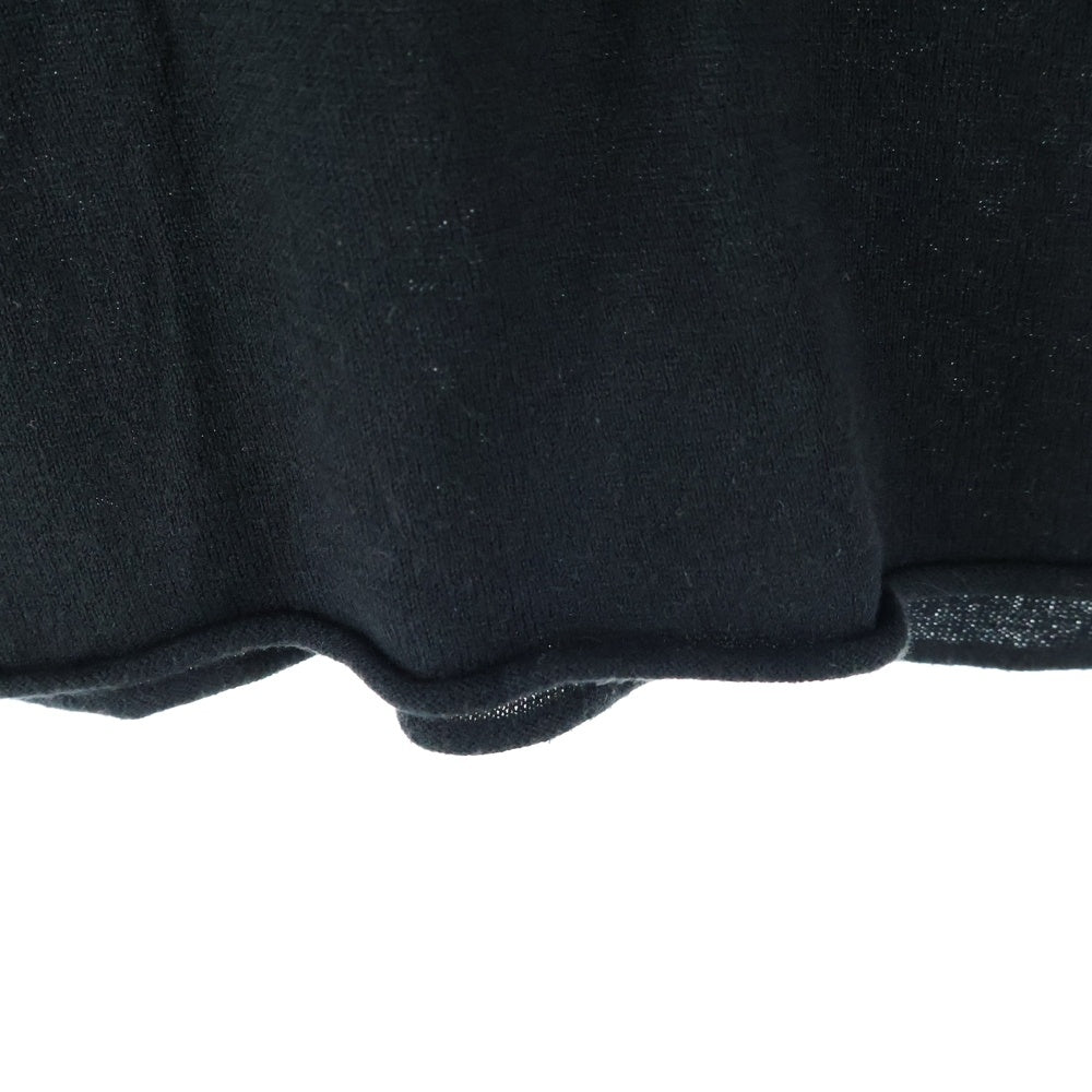 Y's(ワイズ) クルーネック コットン 長袖インナー Tシャツ ブラック MT-K12-073