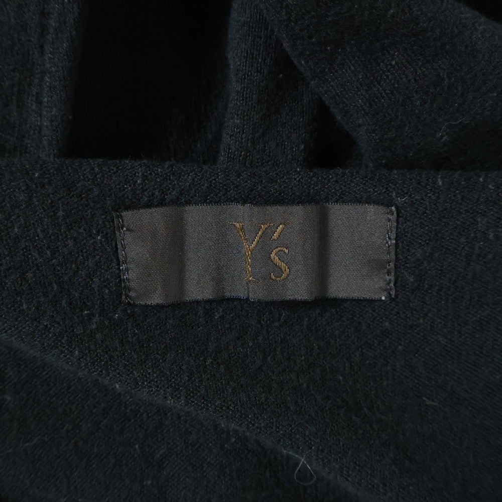 Y's(ワイズ) クルーネック コットン 長袖インナー Tシャツ ブラック MT-K12-073