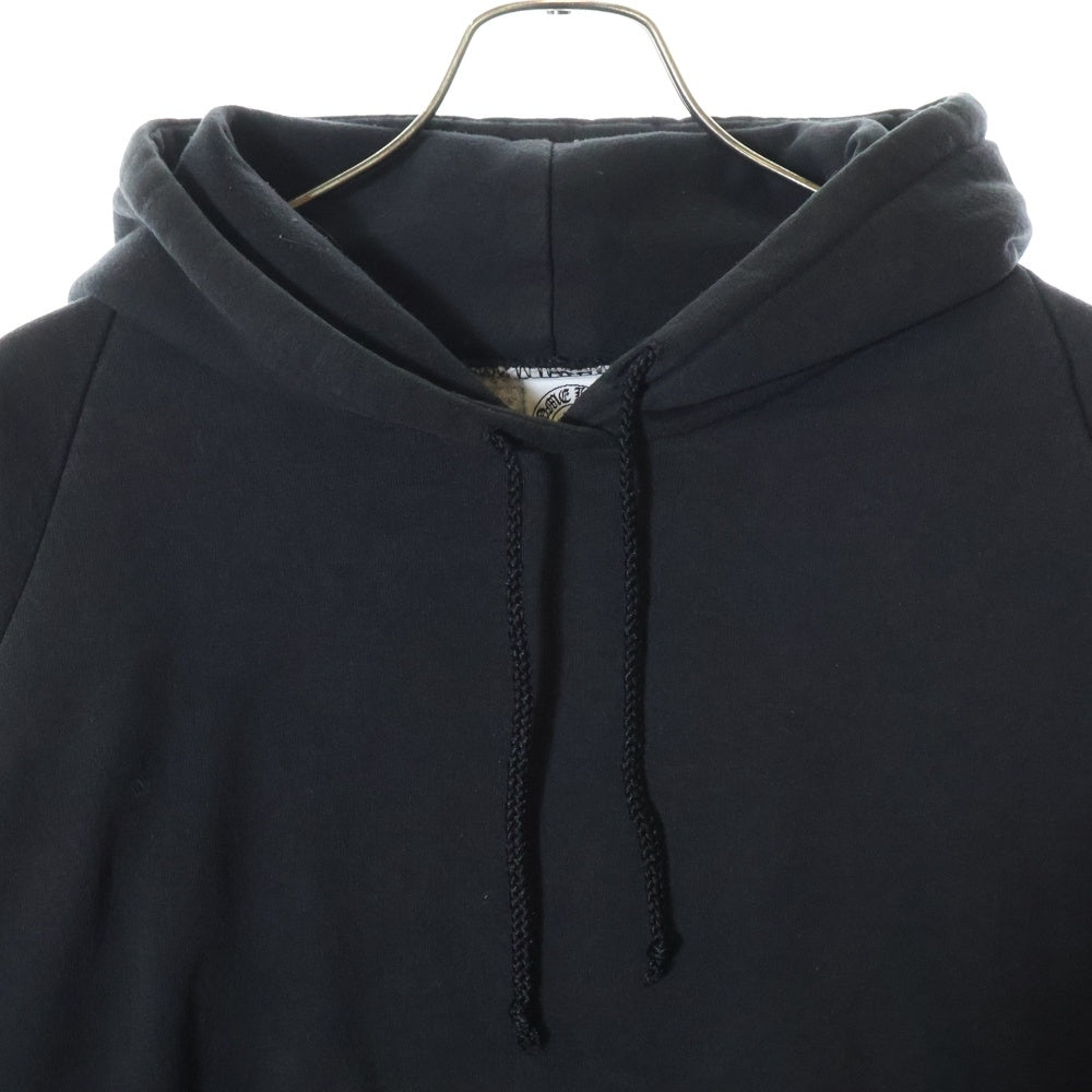 CHROME HEARTS(クロムハーツ) OLD Horseshoe Hoodie オールドモデル 裏地サーマル バックホースシュー プリント プルオーバーパーカー フーディ ブラック