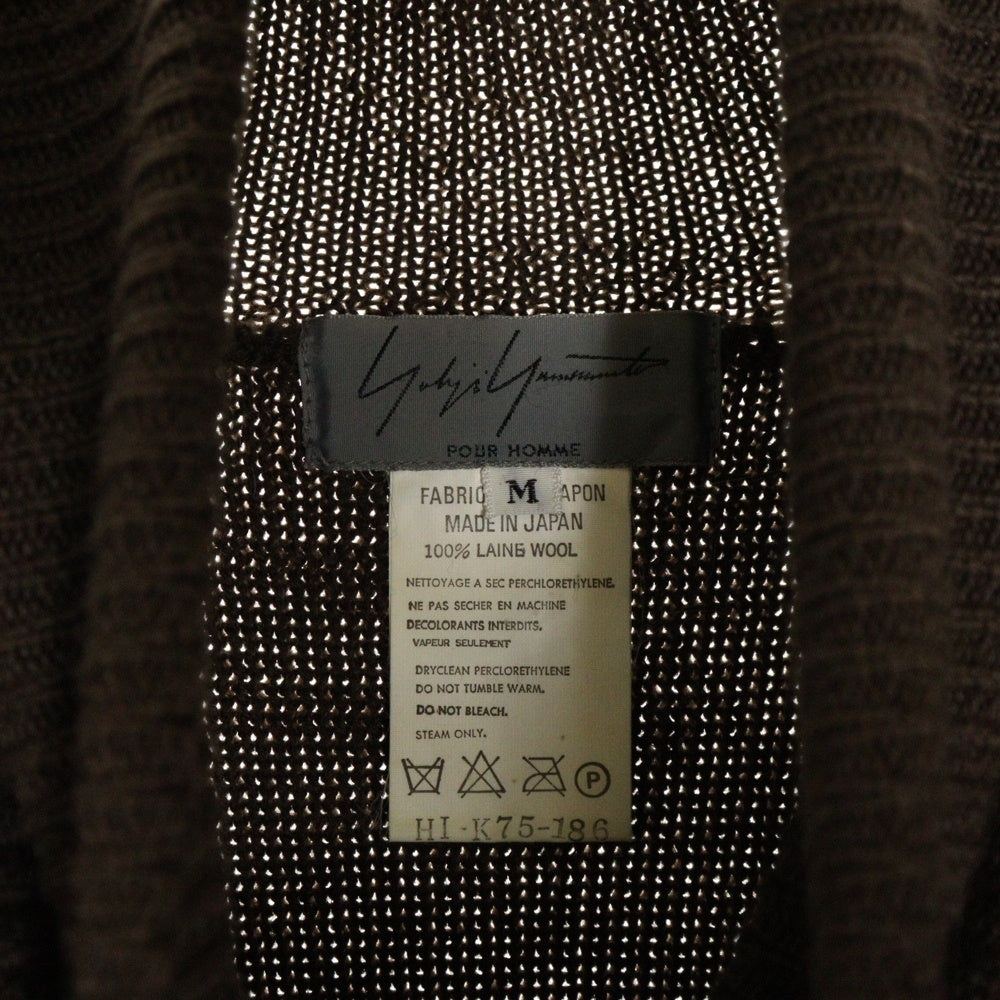 Yohji Yamamoto POUR HOMME(ヨウジヤマモト プールオム) 97AW タートルネックセーター ニットセーター ウール ブラウン HI-K75-186