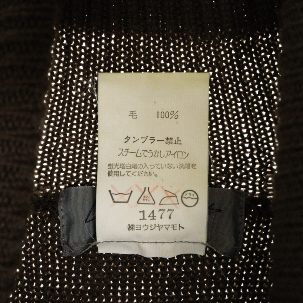 Yohji Yamamoto POUR HOMME(ヨウジヤマモト プールオム) 97AW タートルネックセーター ニットセーター ウール ブラウン HI-K75-186