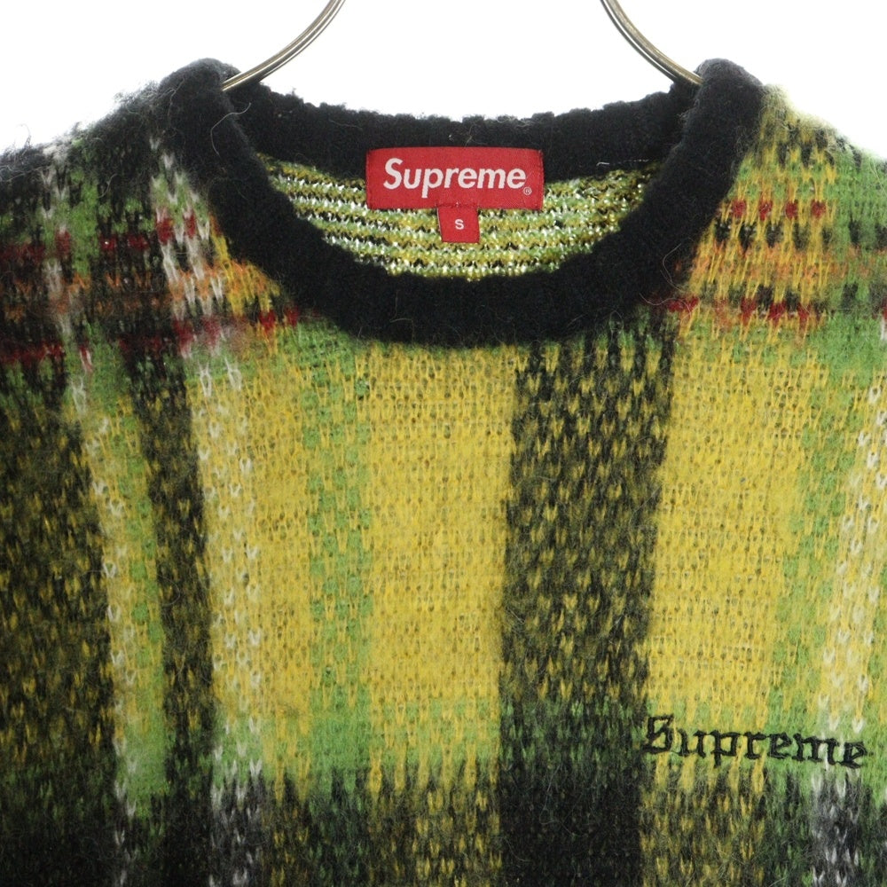 SUPREME(シュプリーム) 20AW Brushed Plaid Sweater ブラッシュド プレイド セーター モヘアニット 格子柄 マルチカラー