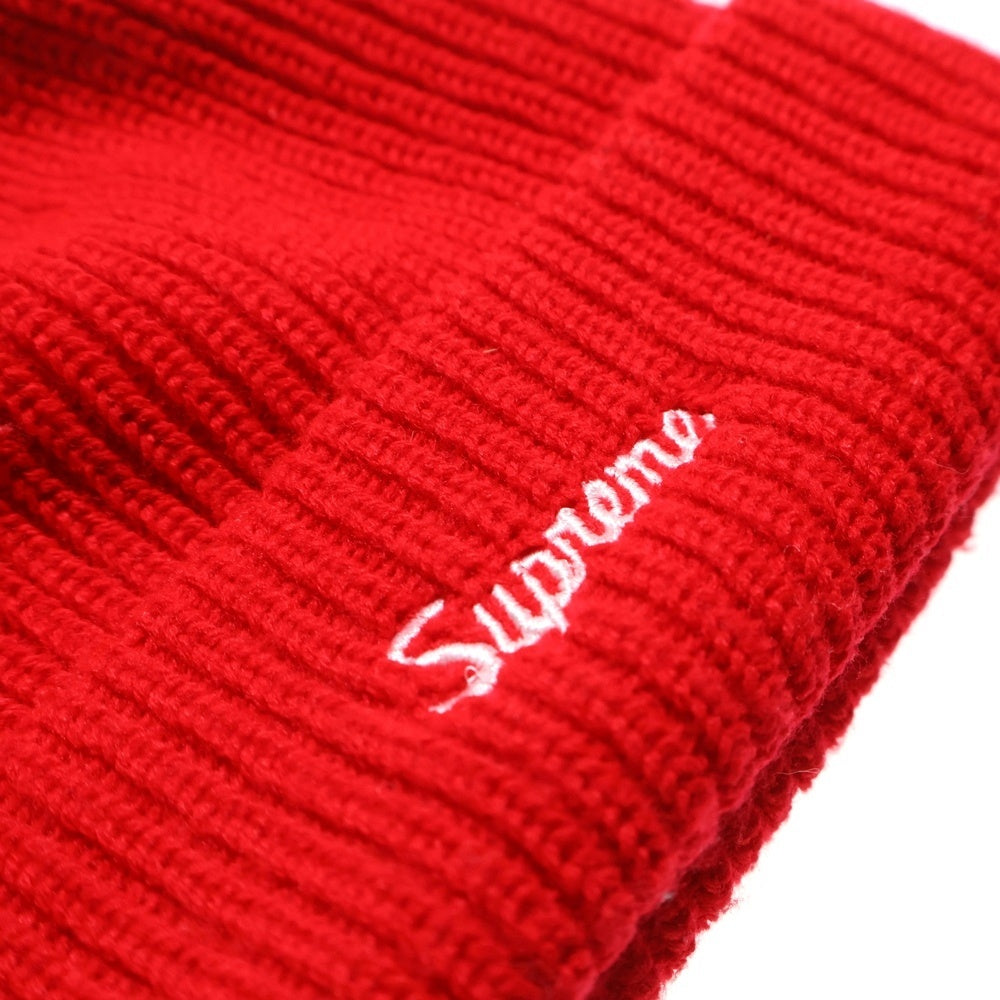 SUPREME(シュプリーム) 17AW Loose Gauge Beanie スクリプトロゴ刺繍 ビーニー レッド