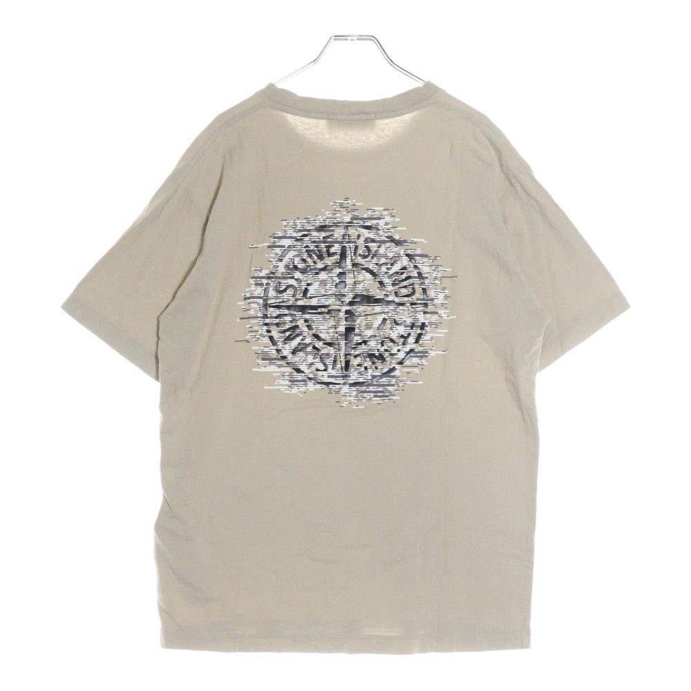 STONE ISLAND(ストーンアイランド) バックロゴ ラバープリント クルーネック 半袖Tシャツ ベージュ 78152NS89