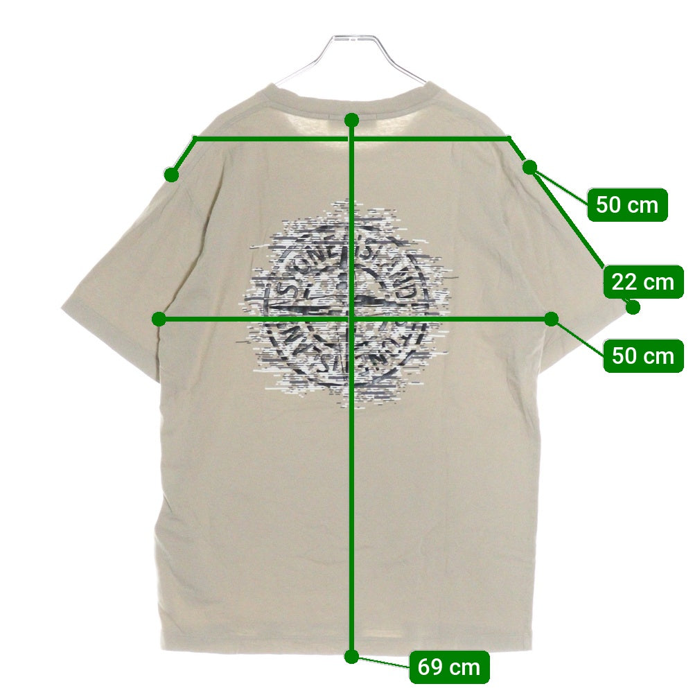 STONE ISLAND(ストーンアイランド) バックロゴ ラバープリント クルーネック 半袖Tシャツ ベージュ 78152NS89