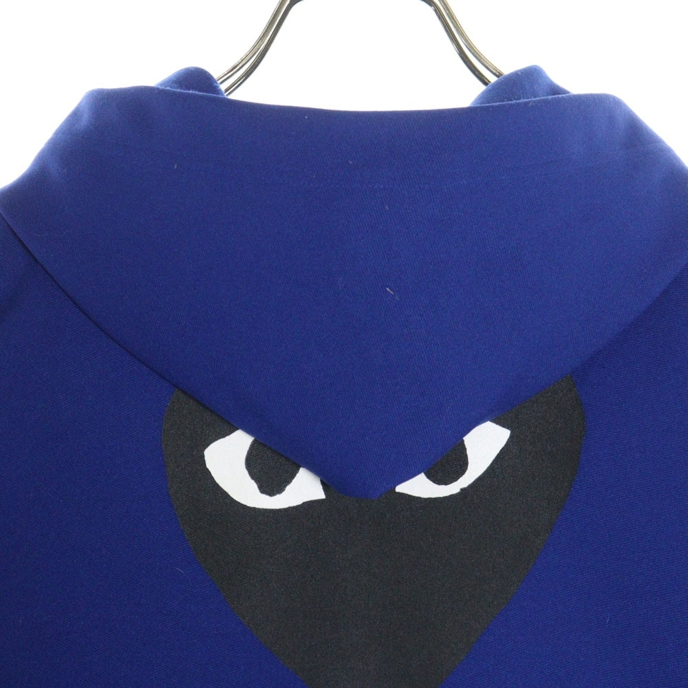 PLAY COMME des GARCONS(プレイコムデギャルソン) 18AW ハートワッペン付 バックハートプリント ジップアップパーカー ブルー AZ-T253