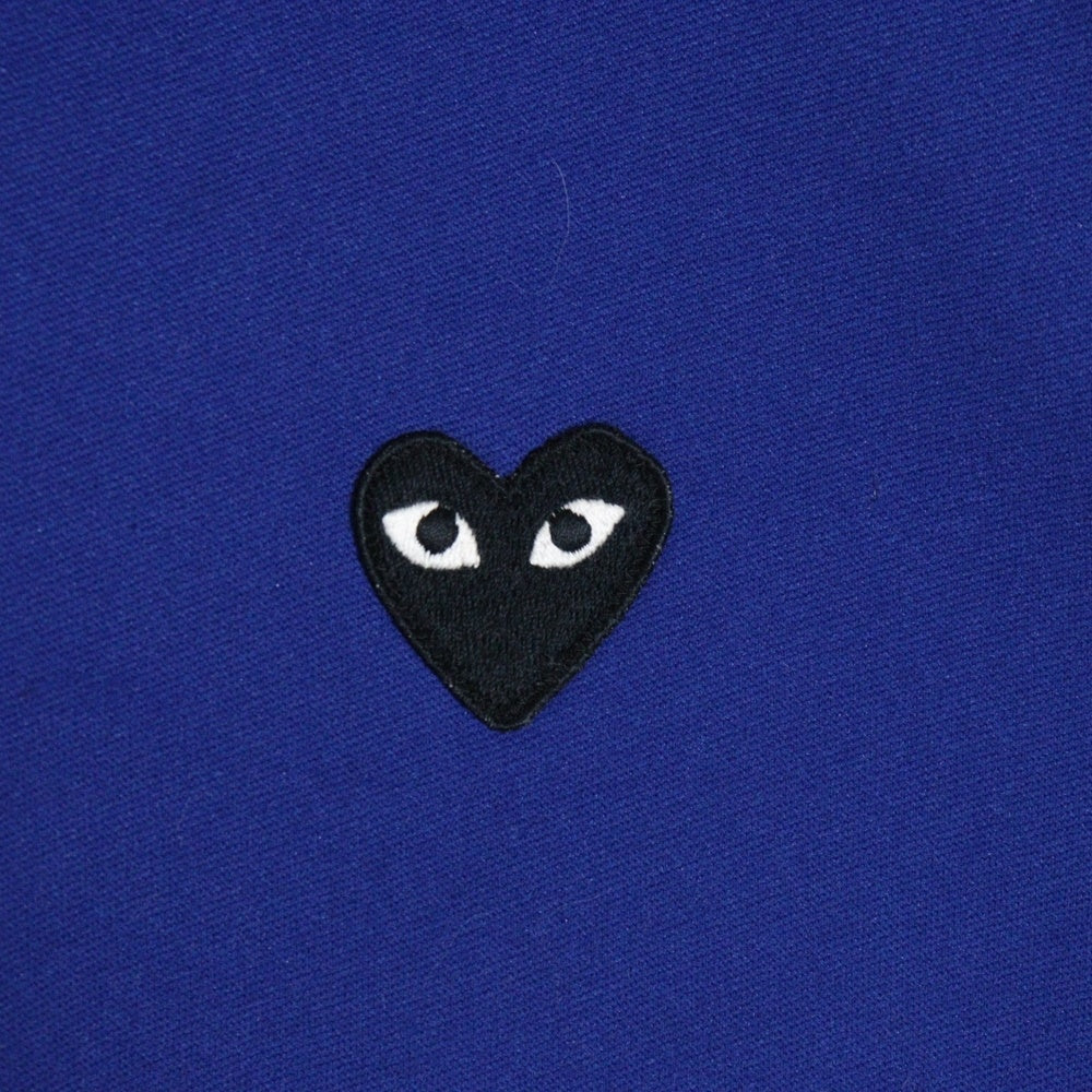 PLAY COMME des GARCONS(プレイコムデギャルソン) 18AW ハートワッペン付 バックハートプリント ジップアップパーカー ブルー AZ-T253