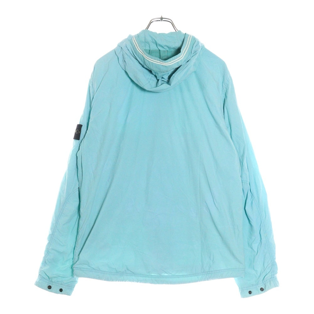 STONE ISLAND(ストーンアイランド) Skin Touch Nylon ナイロンジャケット ジップアップパーカー ロゴワッペン付き ブルー 741540131