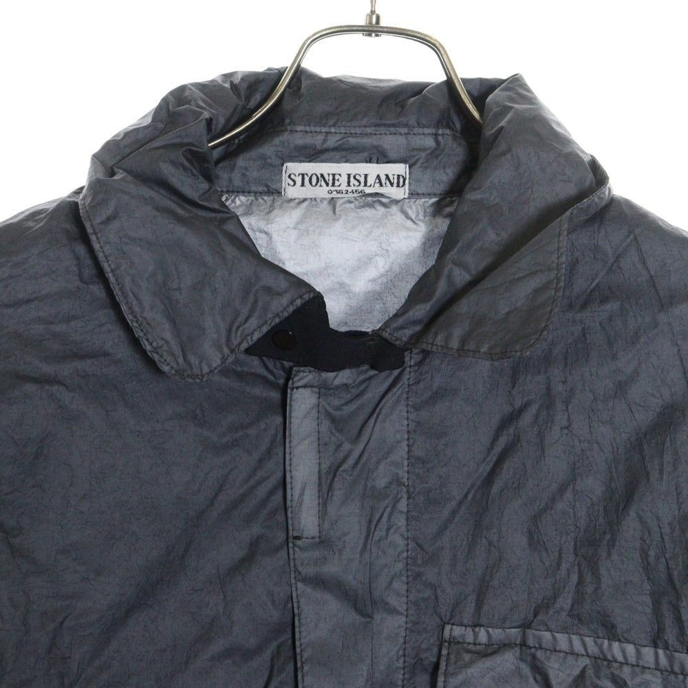 STONE ISLAND(ストーンアイランド) 00s Nylon Jacket 袖ロゴワッペン フード付き ナイロンジャケット グレー 4015M319