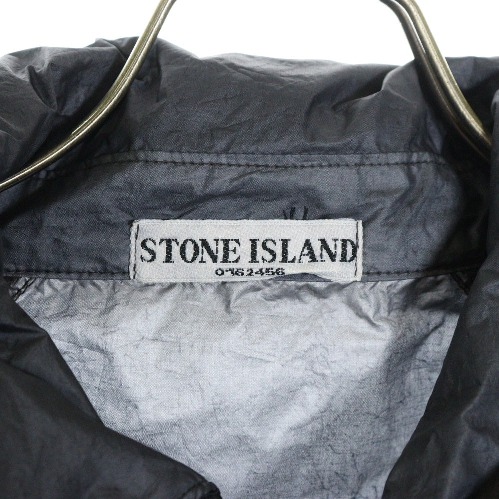 STONE ISLAND(ストーンアイランド) 00s Nylon Jacket 袖ロゴワッペン フード付き ナイロンジャケット グレー 4015M319