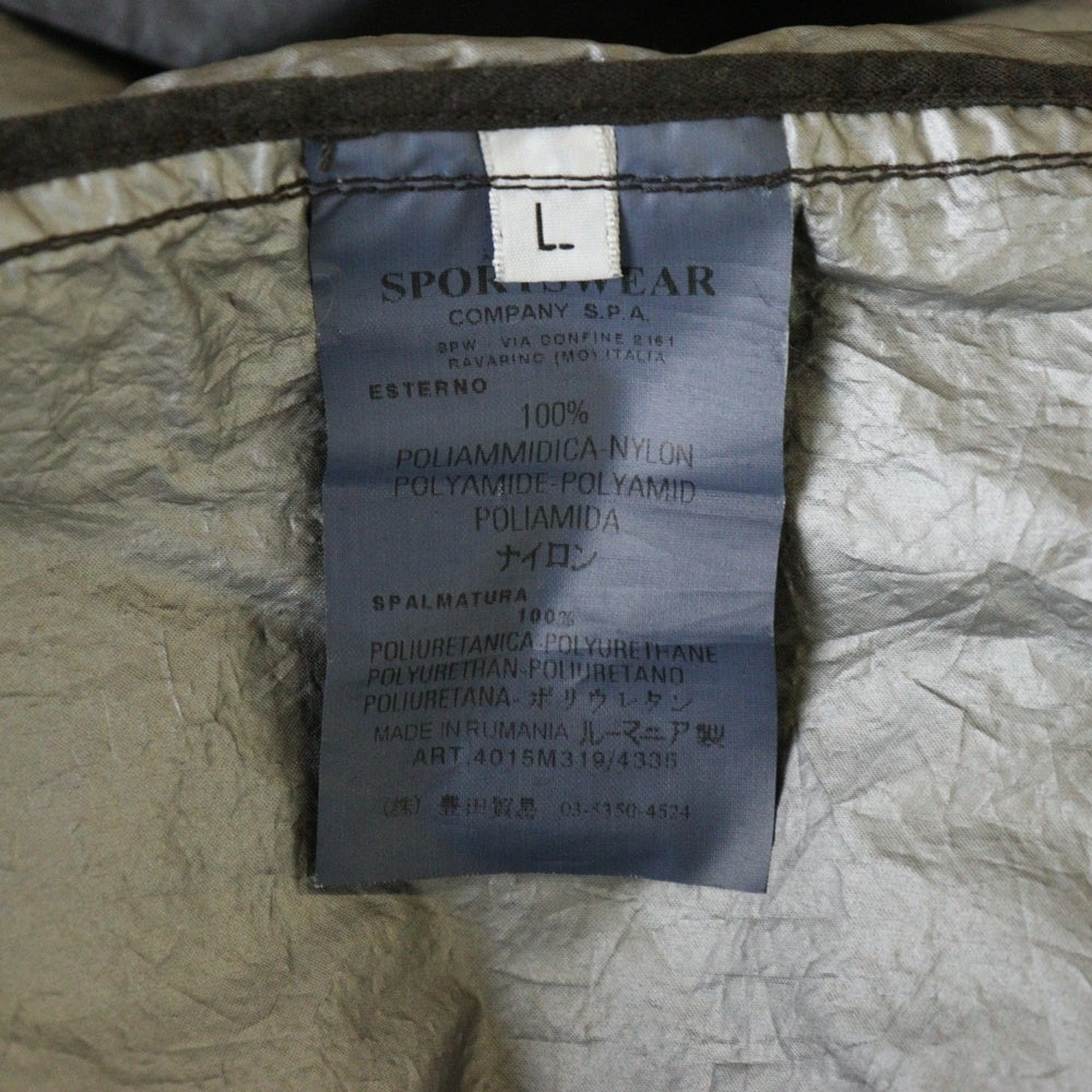 STONE ISLAND(ストーンアイランド) 00s Nylon Jacket 袖ロゴワッペン フード付き ナイロンジャケット グレー 4015M319